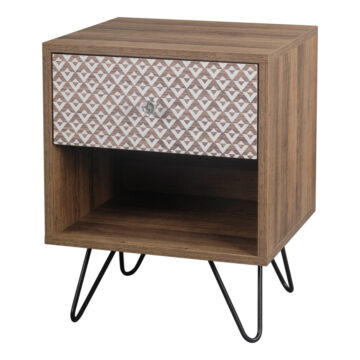 Highbury 1 Drawer Lamp Table | Bedside Table | Oak Finish