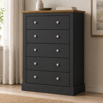 Latimer 5 Drawer Chest | Charcoal Grey