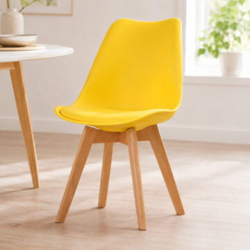 Leah Pair of Yellow Dining Chairs