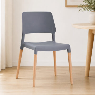 Riva Pair of Grey Dining Chairs