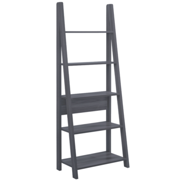 Crossharbour Ladder Bookcase | Black