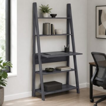 Crossharbour Black Ladder Desk