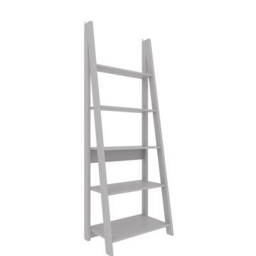 Crossharbour Grey Ladder Bookcase