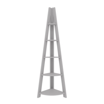 Crossharbour Grey Corner Ladder Shelving