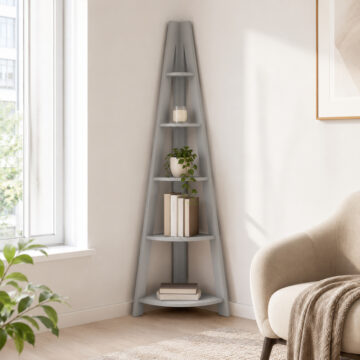 Crossharbour Corner Ladder Shelving | Grey