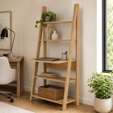 Crossharbour Ladder Desk | Oak Finish