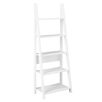 Crossharbour Ladder Bookcase | White