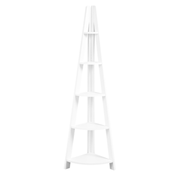 Crossharbour White Corner Ladder Shelving
