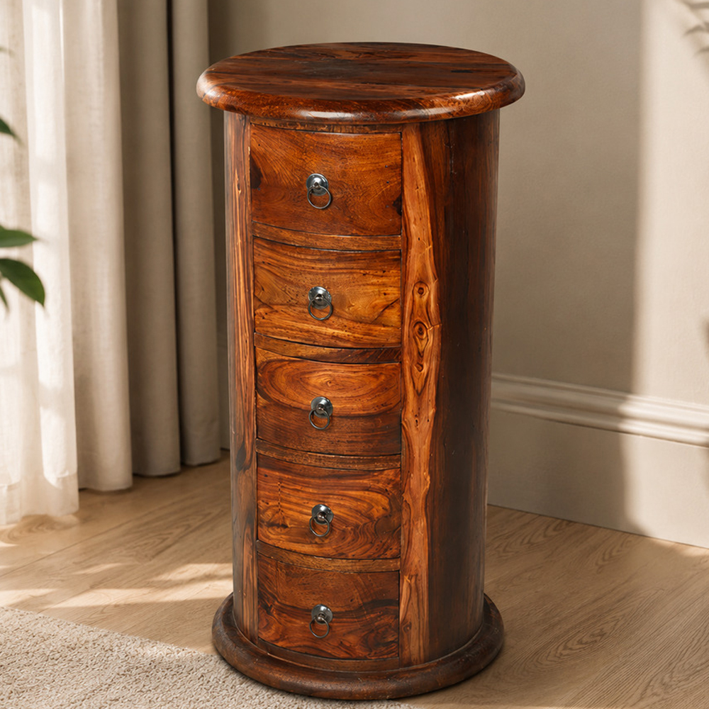 Rovigo 5 Drawer Large Drum Chest | Assembled