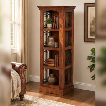 Rovigo Bhoja Alcrove Sheesham Bookshelf | Acacia