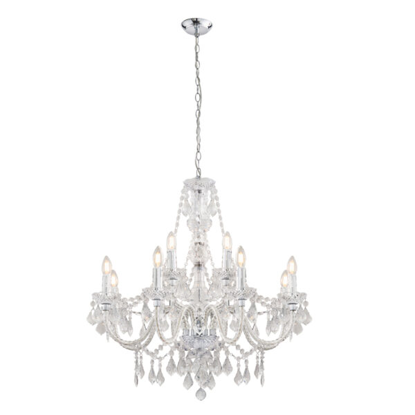 Chrome Clarence 12 Pendant Light