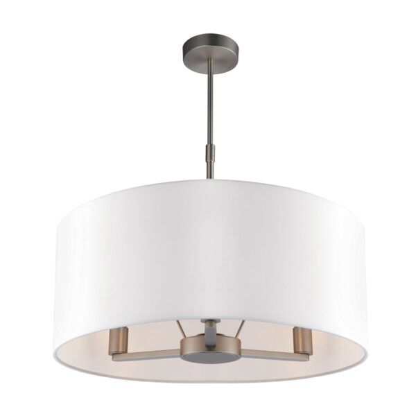 White Daley Pendant | Matt Nickel 395-655mm