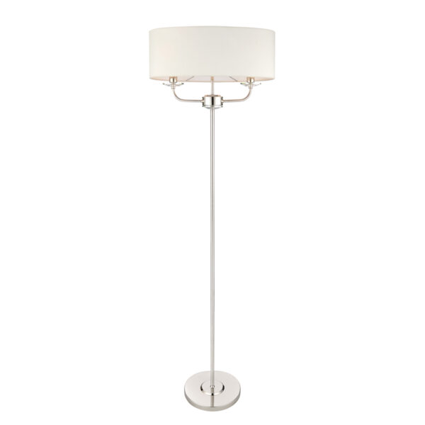 Silver Nixon Floor Lamp | Bright Nickel