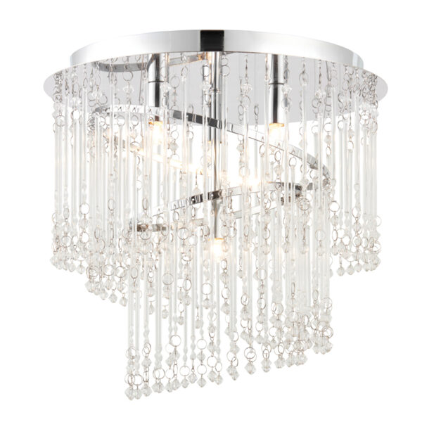 Chrome Camille Ceiling Lamp