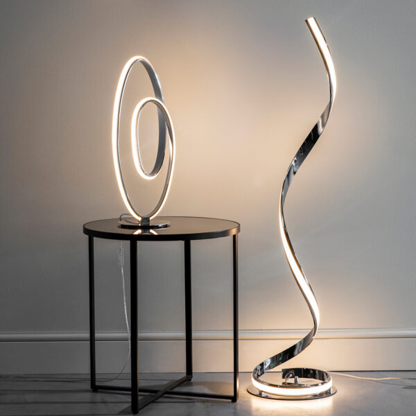 Aria Floor Lamp - Polished Chrome