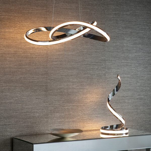 Aria Table Lamp - Polished Chrome