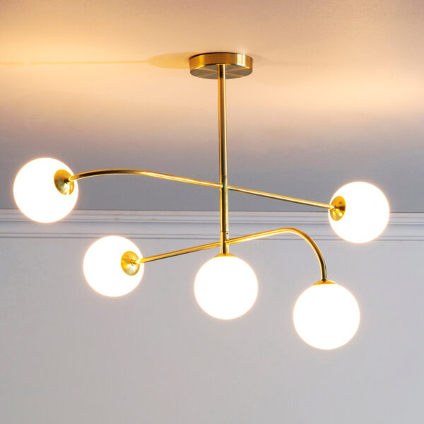 Brass Otto 5 Ceiling Light
