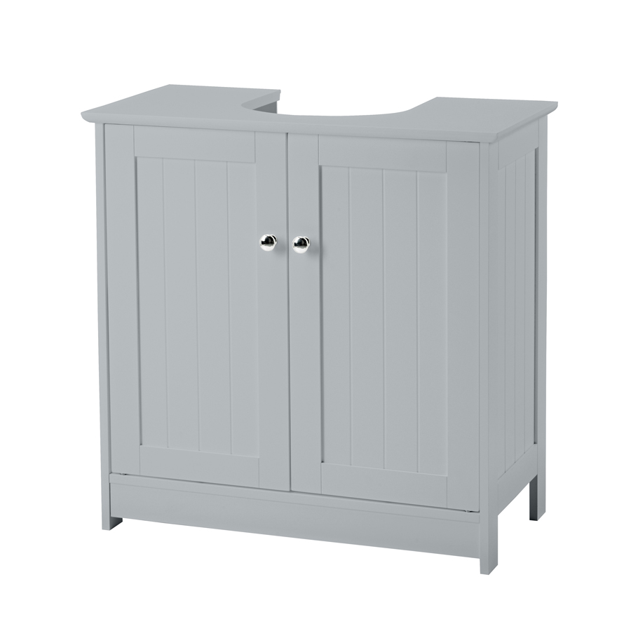 Borough Vanity Unit Grey Self Assembly Oak World