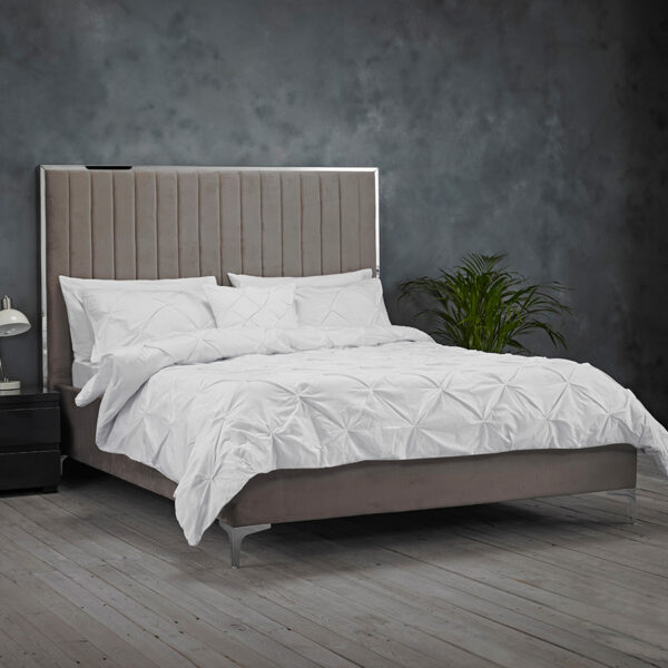 Morden Double Bed Grey
