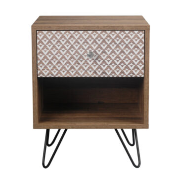 Highbury 1 Drawer Lamp Table | Bedside Table | Oak Finish