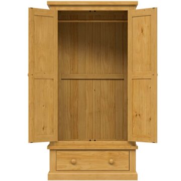 Messina Pine Double Wardrobe With Drawer