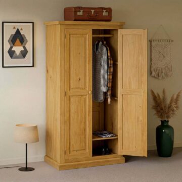Messina Pine Double Wardrobe