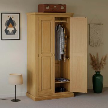 Messina Pine Double Wardrobe