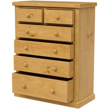 Messina Pine Large 2 Over 4 Chest of Drawers