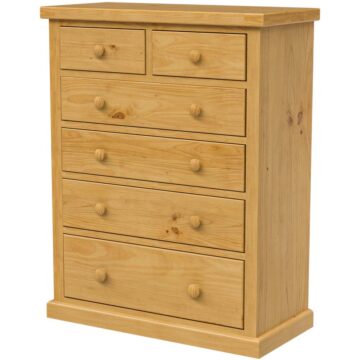 Messina Pine Large 2 Over 4 Chest of Drawers
