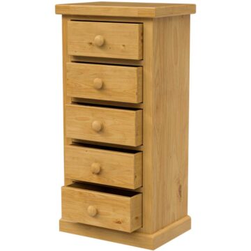 Messina Pine 5 Drawer Tall Chest
