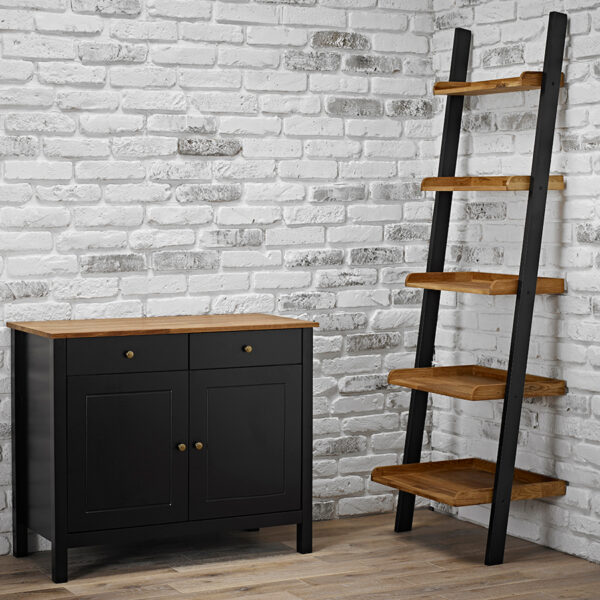 Wanstead Ladder Shelf | Black | Self Assembly