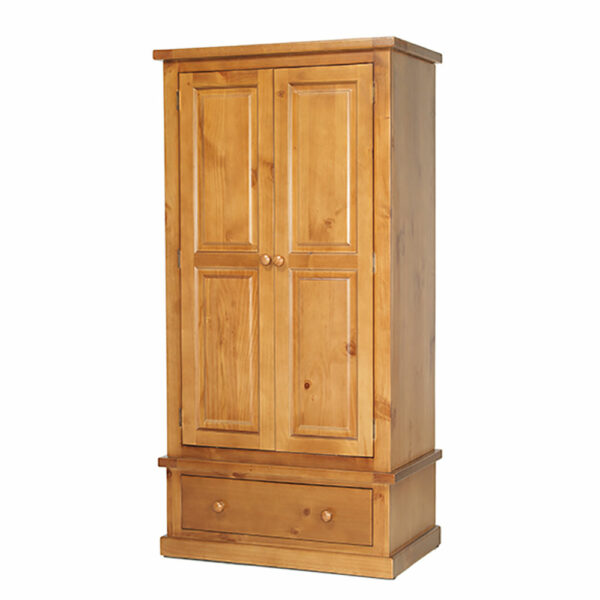Messina Pine Double Wardrobe With Drawer