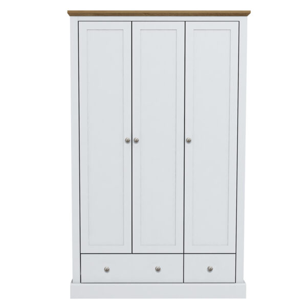 Latimer 3 Door 2 Drawer Wardrobe | White