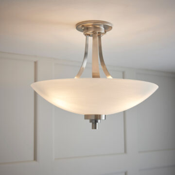 Welles Ceiling Lamp | Satin Chrome