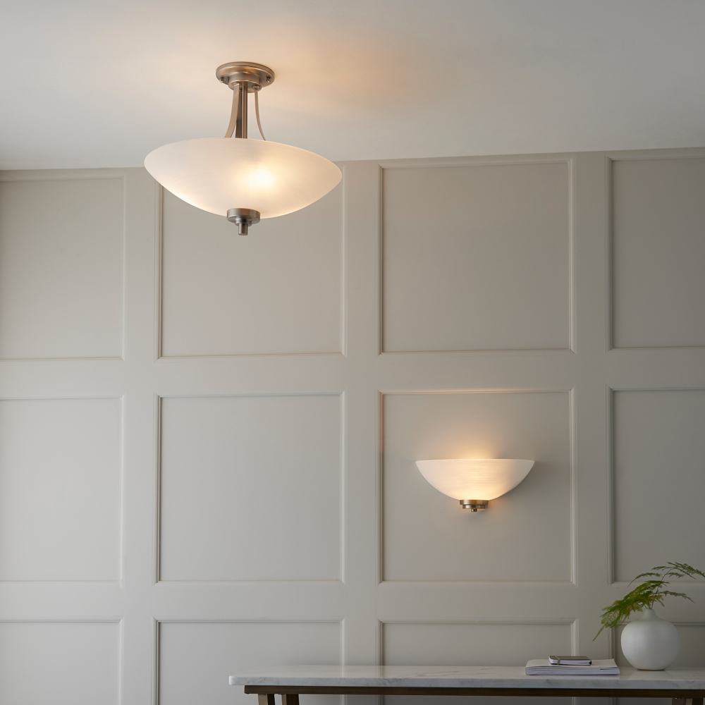 Welles Ceiling Lamp | Satin Chrome