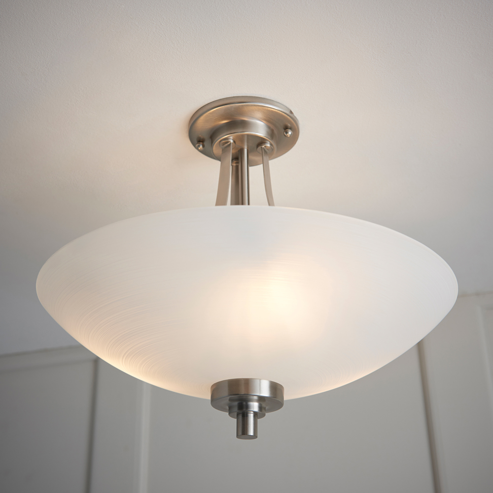 Welles Ceiling Lamp | Satin Chrome