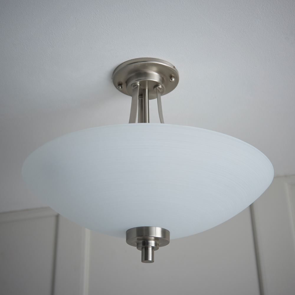 Welles Ceiling Lamp | Satin Chrome