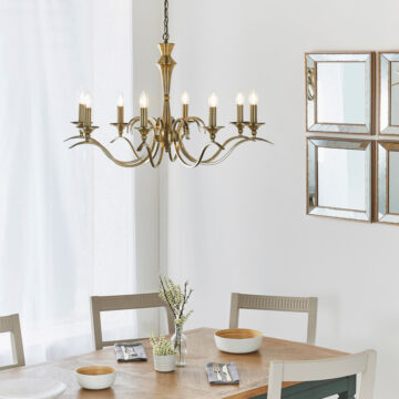 Kora 8 Pendant Light | Antique Brass