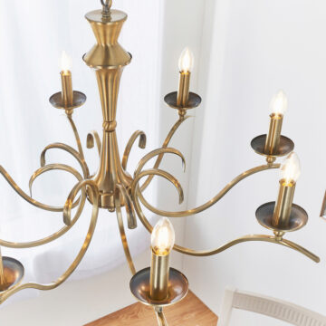 Kora 8 Pendant Light | Antique Brass