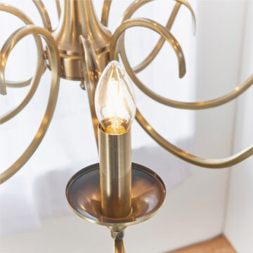 Kora 8 Pendant Light | Antique Brass