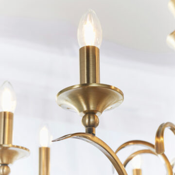 Kora 8 Pendant Light | Antique Brass