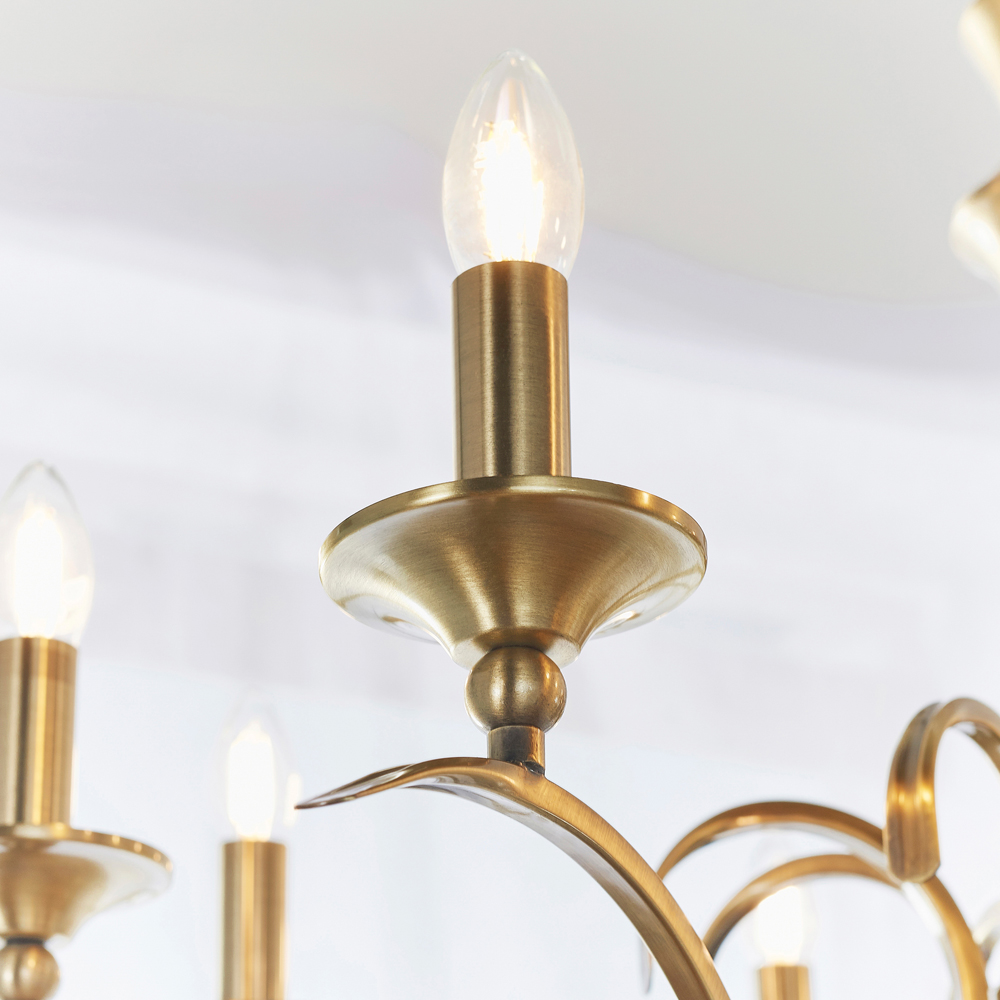 Kora 8 Pendant Light | Antique Brass