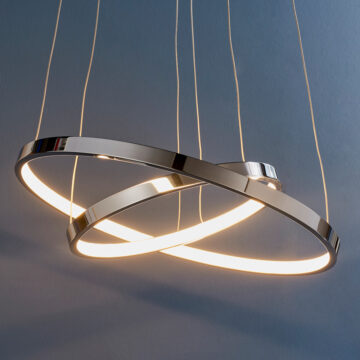 Chrome Kline 2 Pendant Light