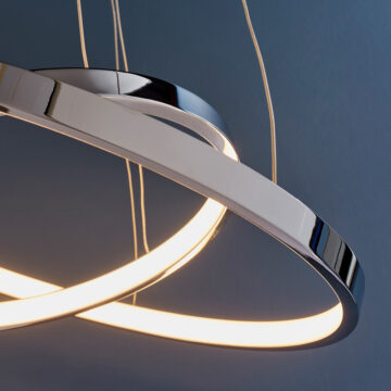 Chrome Kline 2 Pendant Light