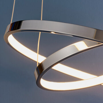 Chrome Kline 2 Pendant Light