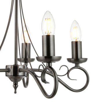 Trafford 5 Pendant Light | Antique Silver