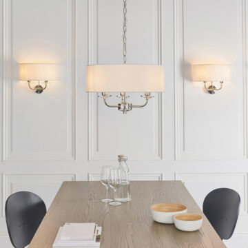 Silver Nixon 3 Pendant Light | Bright Nickel
