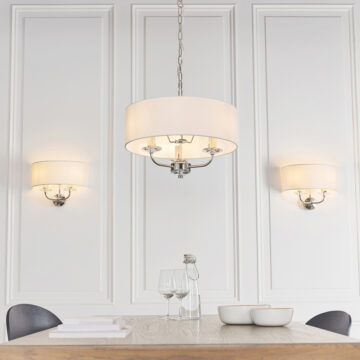 Silver Nixon 3 Pendant Light | Bright Nickel