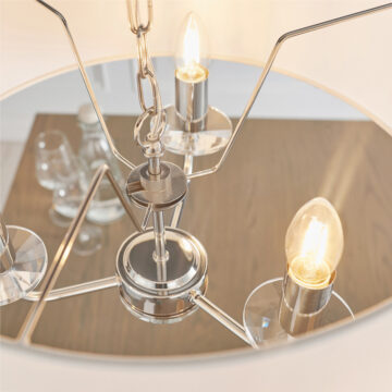 Silver Nixon 3 Pendant Light | Bright Nickel