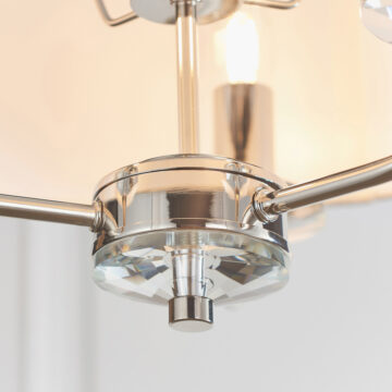 Silver Nixon 3 Pendant Light | Bright Nickel